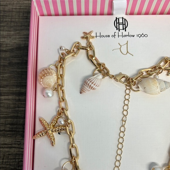House of Harlow 1960 | Seashell/Starfish Charm Necklace & Bracelet - Picture 5 of 11